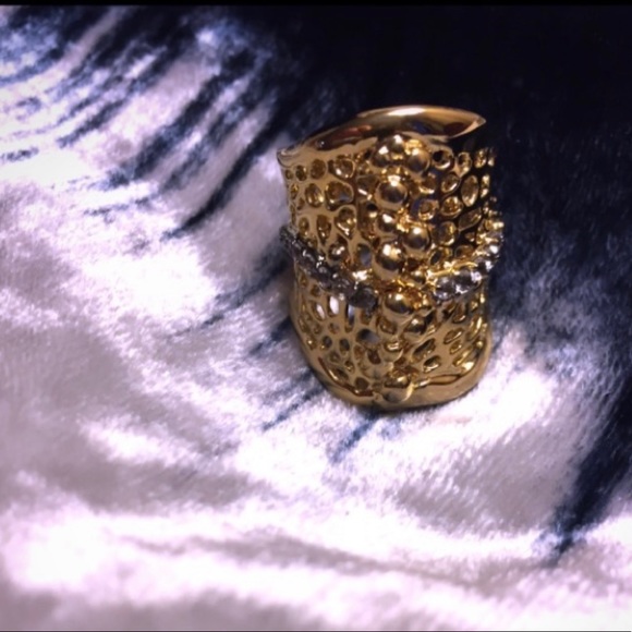 14KGold Plated w white topaz vein - Picture 4 of 4